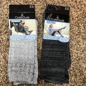 Cuddl Duds Men's Plushfill Socks - Light Gray and Dark Gray